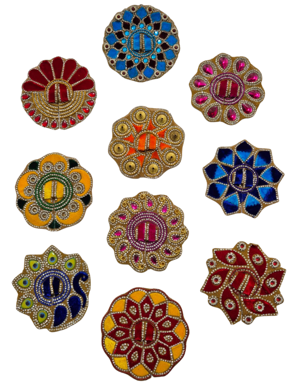 RADHAKRISHNA Creation/Laddu Gopal Dress Size 0 l Ladoo Gopal Dress l Kanha Ji Dress (Set of 10 Poshak)(Size 0=4 inch)