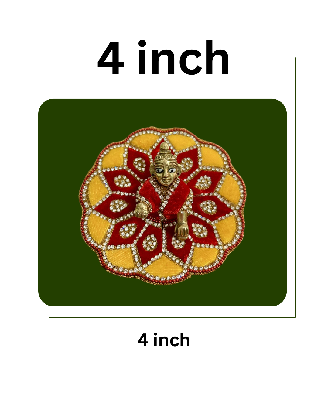 RADHAKRISHNA Creation/Laddu Gopal Dress Size 0 l Ladoo Gopal Dress l Kanha Ji Dress (Set of 10 Poshak)(Size 0=4 inch)
