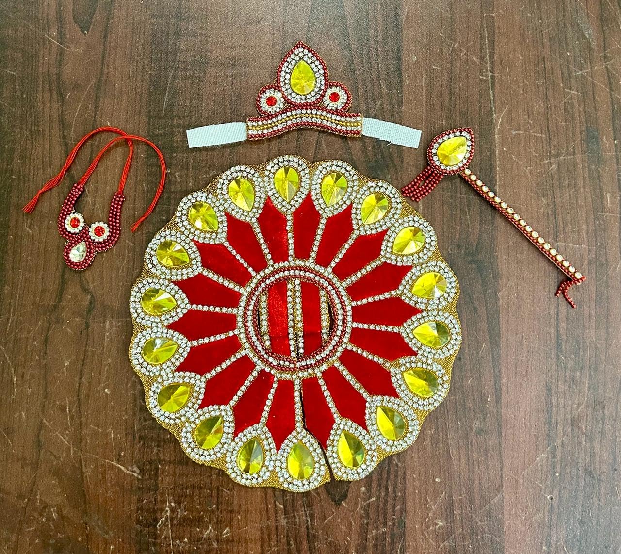 Radhkrishna Creation Fancy Laddu Gopal/Krishna Ji/Thakur Ji/Kanha Ji/Govinda/Bal Gopal Designer Dress Poshak Dress Poshak Sky Color Full Combo Set with Bansuri Mala Pagdi Tilak Stone// (2no.) 6 Inch