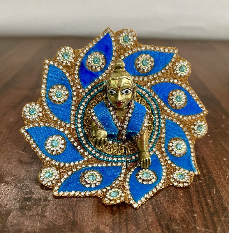 RADHAKRISHNA Creation Laddu Gopal Poshak Fancy Dress, Kanhaji Dress, Thakor ji Dress, New Beautiful Designer Vastra ladoo Gopal Dress, sudarsha //4 inch Yellow