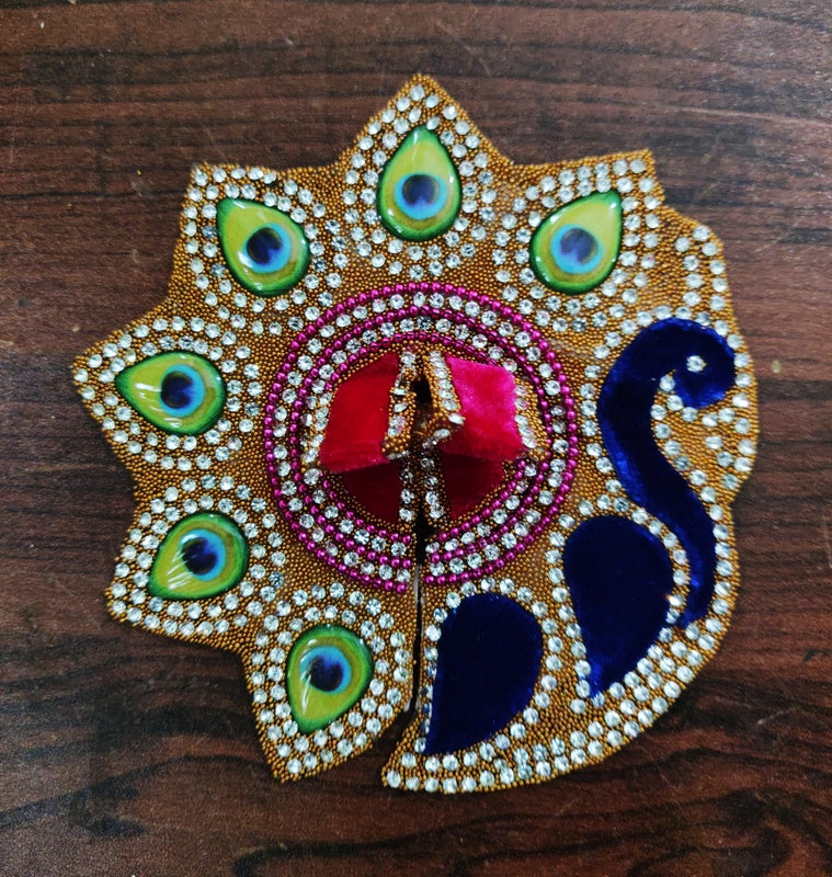RADHAKRISHNA Creation Laddu Gopal Poshak/Fancy Dress/Kanhaji Dress/Thakor ji Dress/New Beautiful Designer Vastra/Mor Dress 4