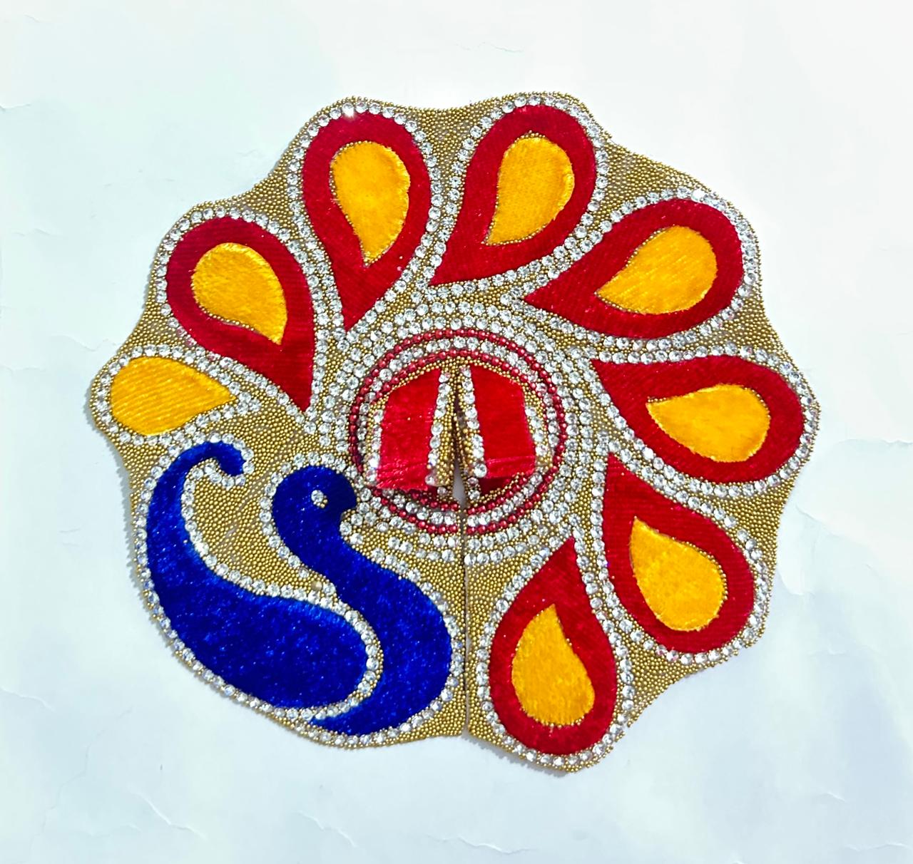 Radhakrishna Creation Laddu Gopal Poshak/Fancy Dress/Kanhaji Dress/Thakor ji Dress/New Beautiful Designer Vastra//ladoo Gopal Dress MOR -4 INCH / 5 INCH / 6 INCH / 8 INCH