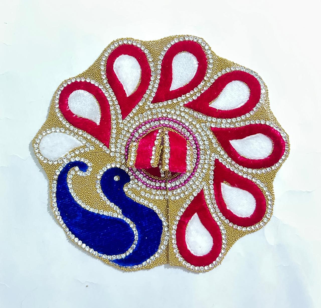 Radhakrishna Creation Laddu Gopal Poshak/Fancy Dress/Kanhaji Dress/Thakor ji Dress/New Beautiful Designer Vastra//ladoo Gopal Dress MOR -4 INCH / 5 INCH / 6 INCH / 8 INCH