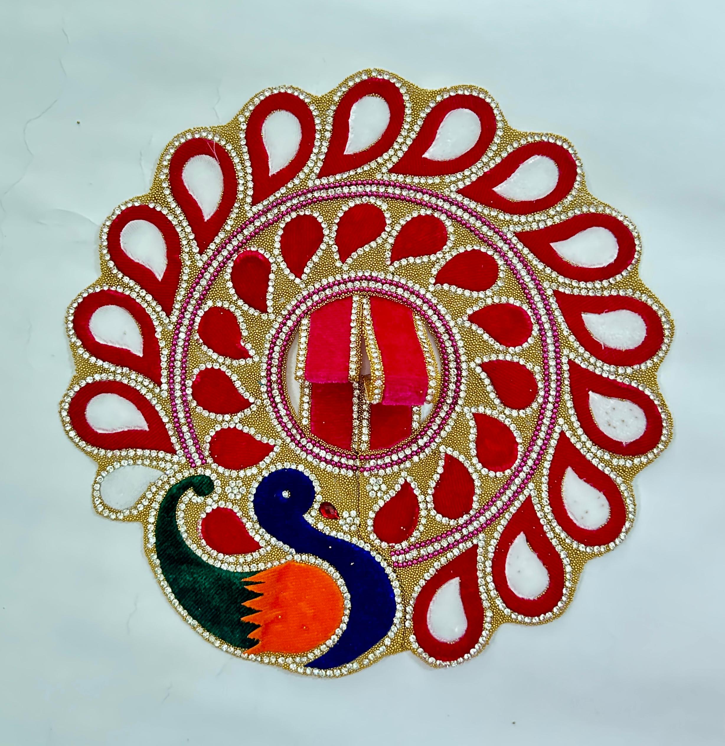 Radhakrishna Creation Laddu Gopal Poshak/Fancy Dress/Kanhaji Dress/Thakor ji Dress/New Beautiful Designer Vastra//ladoo Gopal Dress MOR -4 INCH / 5 INCH / 6 INCH / 8 INCH